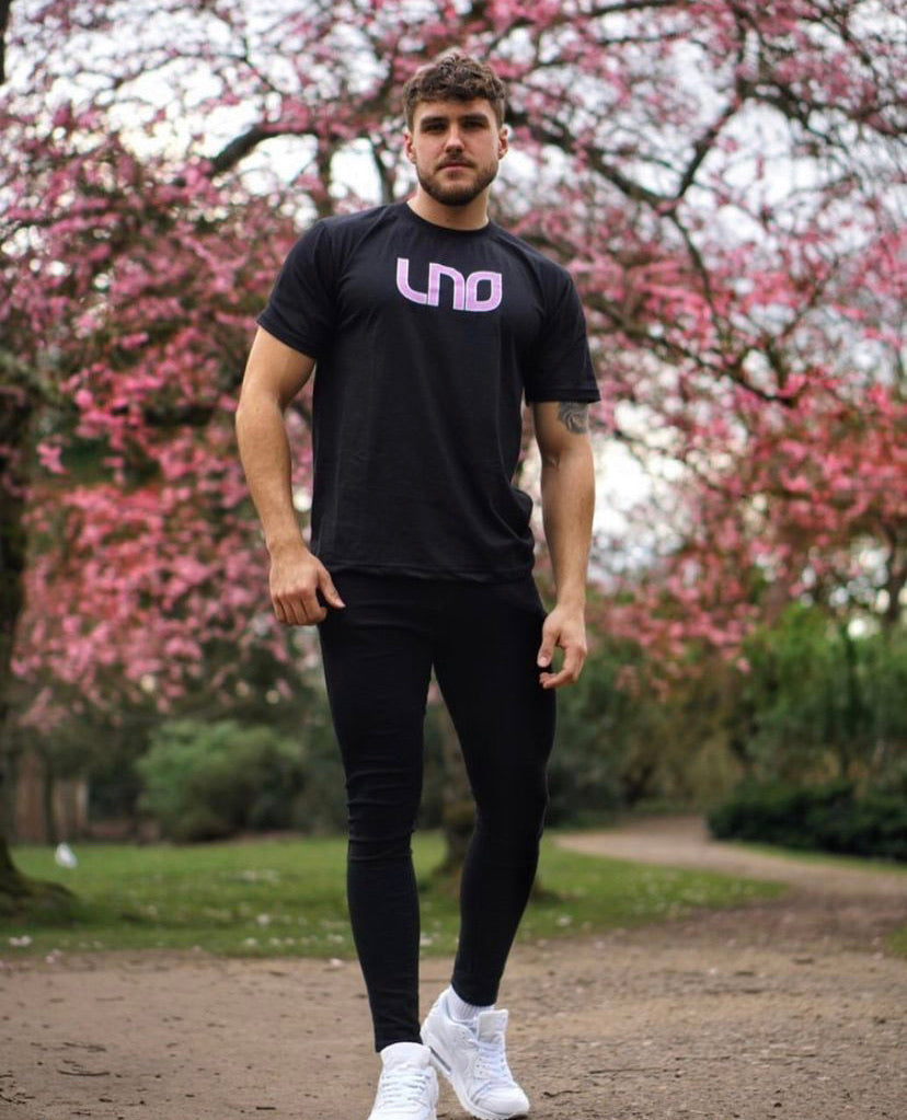 Blossom pink LNO blacked out T-shirt